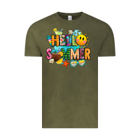 Vintage Olive hello summer Vintage Tee - JahusDesignShop