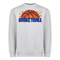 Heather Grey basketball Heavyweight Sweatshirt - MaliasSmallBusiness