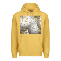 Antique Gold distressed volleyball pattern Premium Hoodie - TumblerDesignByShophia