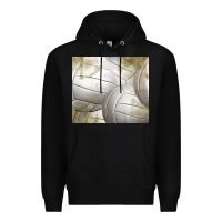 Black distressed volleyball pattern Premium Hoodie - TumblerDesignByShophia