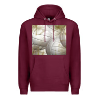 Burgundy distressed volleyball pattern Premium Hoodie - TumblerDesignByShophia