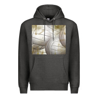 Charcoal Heather distressed volleyball pattern Premium Hoodie - TumblerDesignByShophia
