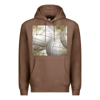 Chestnut distressed volleyball pattern Premium Hoodie - TumblerDesignByShophia