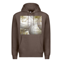 Coffee distressed volleyball pattern Premium Hoodie - TumblerDesignByShophia
