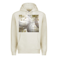 Oatmeal Heather distressed volleyball pattern Premium Hoodie - TumblerDesignByShophia
