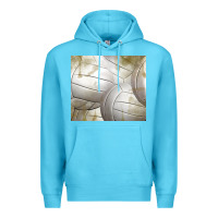 Ocean Blue distressed volleyball pattern Premium Hoodie - TumblerDesignByShophia
