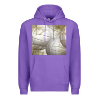 Purple distressed volleyball pattern Premium Hoodie - TumblerDesignByShophia