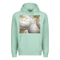 Seafoam distressed volleyball pattern Premium Hoodie - TumblerDesignByShophia