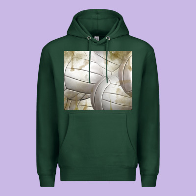Distressed Volleyball Pattern Premium Hoodie Designed By Tumblerdesignbyshophia