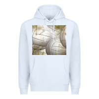 White distressed volleyball pattern Premium Hoodie - TumblerDesignByShophia