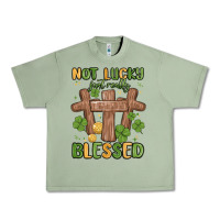 Oil Green not lucky just really blessed malia Urban Heavy Tee - MaliasSmallBusiness