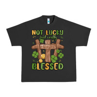 Pigment Black not lucky just really blessed malia Urban Heavy Tee - MaliasSmallBusiness