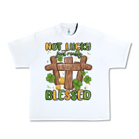White not lucky just really blessed malia Urban Heavy Tee - MaliasSmallBusiness