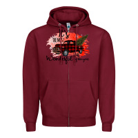 Burgundy It s The Most Wonderful Time Of The Year Zipper Hoodie - Bettercallsaul