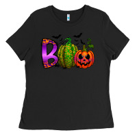 Black boo halloween Ladies Tee - RacoonDesign
