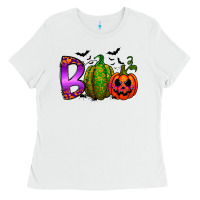 White boo halloween Ladies Tee - RacoonDesign