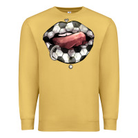 Antique Gold Soccer lips Premium Sweatshirt - HowdyJamesFarm