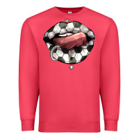 Cardinal Soccer lips Premium Sweatshirt - HowdyJamesFarm
