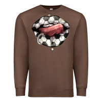 Chestnut Soccer lips Premium Sweatshirt - HowdyJamesFarm