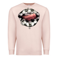 Pale Pink Soccer lips Premium Sweatshirt - HowdyJamesFarm