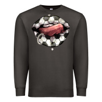Smoke Soccer lips Premium Sweatshirt - HowdyJamesFarm