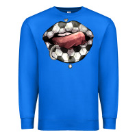 True Royal Soccer lips Premium Sweatshirt - HowdyJamesFarm