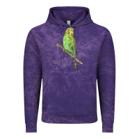 Cloud Purple Budgeriar Bird Parrot Vintage Hoodie - LillyAllenDesigns