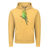 Vintage Mustard Budgeriar Bird Parrot Vintage Hoodie - LillyAllenDesigns