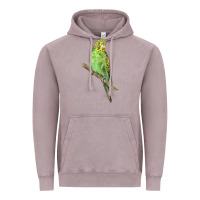 Vintage Zinc Budgeriar Bird Parrot Vintage Hoodie - LillyAllenDesigns