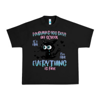 Black i survived 100 days of school cat Urban Heavy Tee - MaliasSmallBusiness