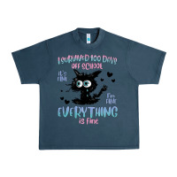 Midnight Navy i survived 100 days of school cat Urban Heavy Tee - MaliasSmallBusiness