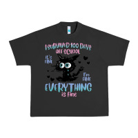 Pigment Black i survived 100 days of school cat Urban Heavy Tee - MaliasSmallBusiness