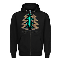 Black Happy Holidays Tree Zipper Hoodie - Bettercallsaul