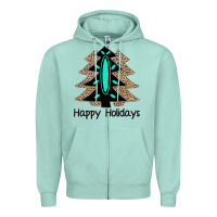 Happy Holidays Tree Zipper Hoodie | Teevron