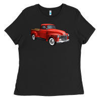 Black western red truck right 34 view 1 Ladies Tee - FaDigitalArtStudio