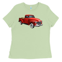 Matcha western red truck right 34 view 1 Ladies Tee - FaDigitalArtStudio
