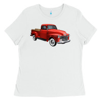 White western red truck right 34 view 1 Ladies Tee - FaDigitalArtStudio