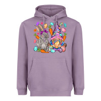 Lavender Easter gnome and rabbit Easter Day Heavyweight Hoodie - HowdyJamesFarm