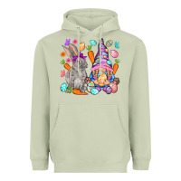 Matcha Easter gnome and rabbit Easter Day Heavyweight Hoodie - HowdyJamesFarm