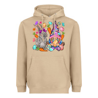 Mushroom Easter gnome and rabbit Easter Day Heavyweight Hoodie - HowdyJamesFarm