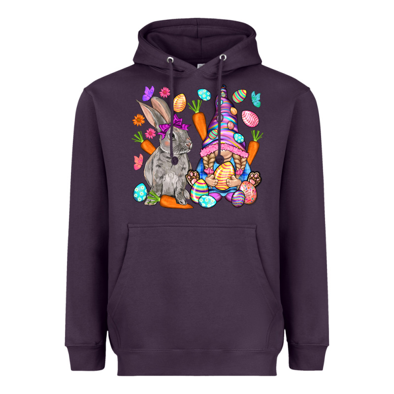 Easter Gnome And Rabbit Easter Day Heavyweight Hoodie by HowdyJamesFarm | Teevron