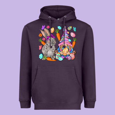 Easter Gnome And Rabbit Easter Day Heavyweight Hoodie Designed By Howdyjamesfarm
