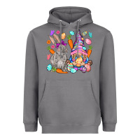 Storm Easter gnome and rabbit Easter Day Heavyweight Hoodie - HowdyJamesFarm