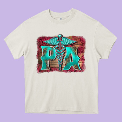 Physician Medical Symbol Assistant Nurse Background Heavy Core Tee Designed By Barkaloodesign