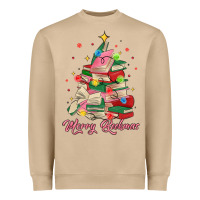 Mushroom merry bookmas christmas book tree Heavyweight Sweatshirt - MaliasSmallBusiness
