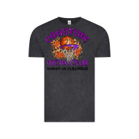Vintage Black courtside social club Vintage Tee - MaliasSmallBusiness