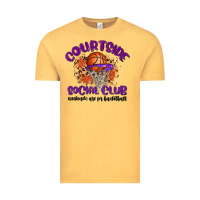 Vintage Mustard courtside social club Vintage Tee - MaliasSmallBusiness