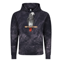 Cloud Black African Gray Parrot Bird Vintage Hoodie - LillyAllenDesigns