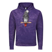Cloud Purple African Gray Parrot Bird Vintage Hoodie - LillyAllenDesigns
