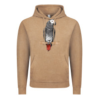 Vintage Coffee African Gray Parrot Bird Vintage Hoodie - LillyAllenDesigns